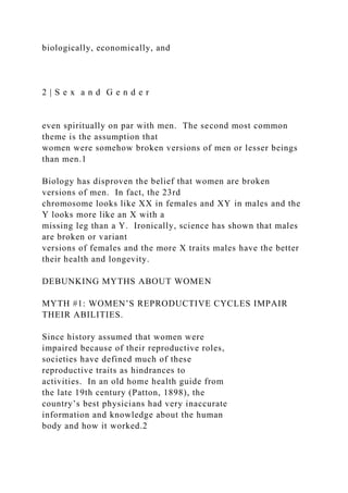 1 S e x a n d G e n d e r SEX AND GENDER Learni.docx