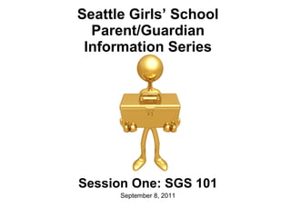 Seattle Girls ’ School Parent/Guardian Information Series Session One: SGS 101 September 8, 2011 