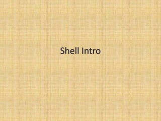 1 Shell Intro