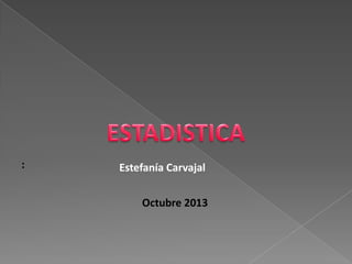 :

Estefanía Carvajal
Octubre 2013

 