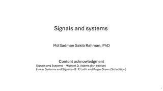 Comprehensive Introduction to Signals and Systems: Properties ...
