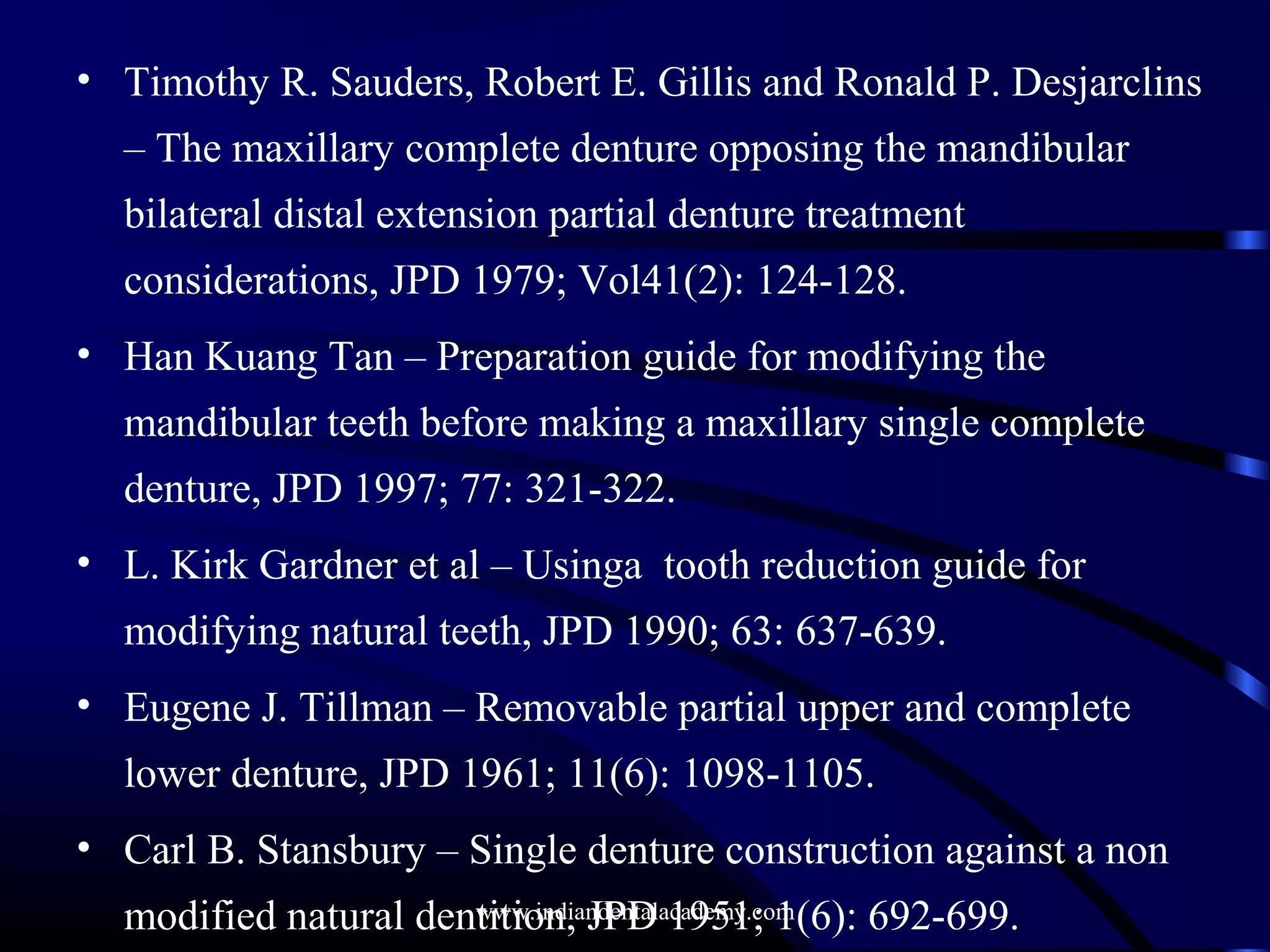 1 single complete denture /dental courses | PPT