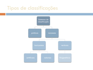 Tipos de classificações 