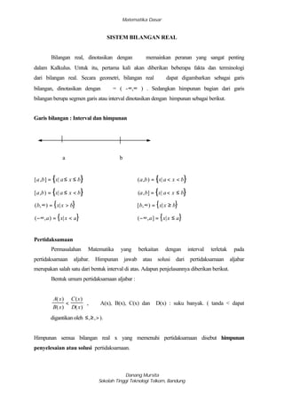 SISTEM BILANGAN REAL | PDF