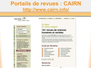 Portails de revues : CAIRN
http://www.cairn.info/
 