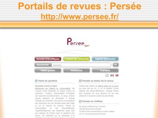 Portails de revues : Persée
http://www.persee.fr/
 