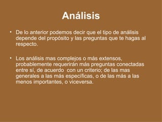 Análisis - Concepto, tipos de análisis y ejemplos
