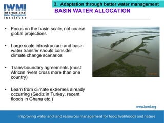 Climate Change and Water: Mitigation and Adaptation through better ...