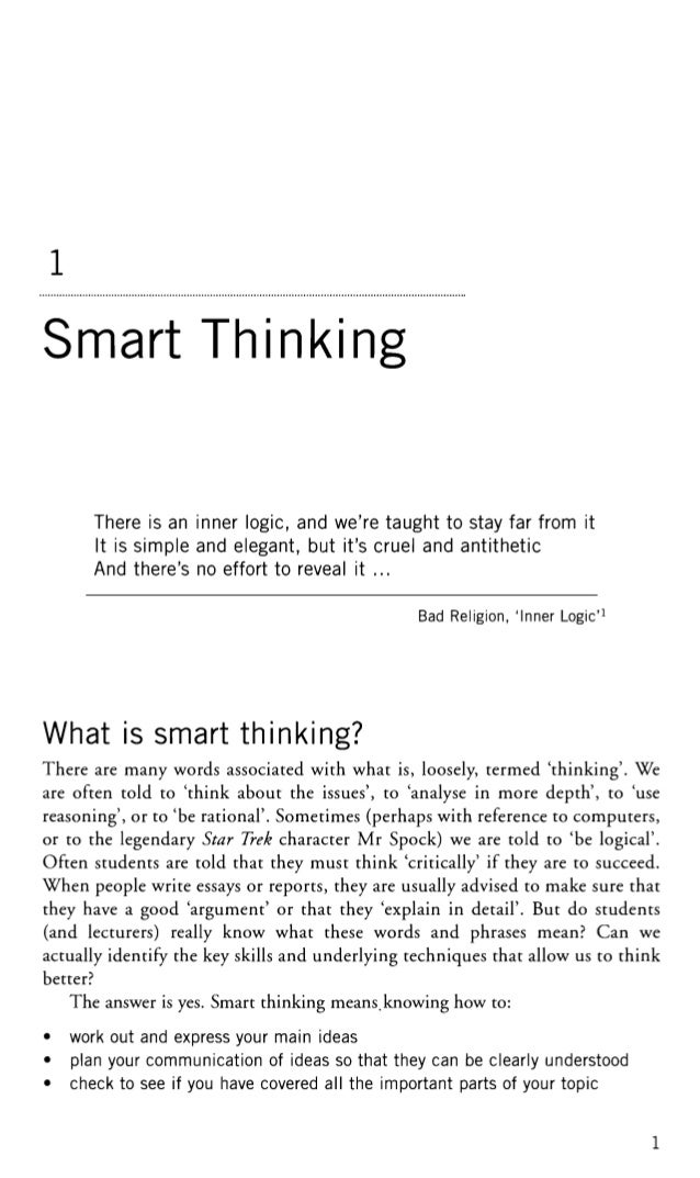 Oxford smart thinking - skills for critical understanding and writing