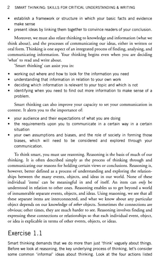 Oxford smart thinking - skills for critical understanding and writing