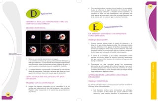 18
1. Observo con mucho detenimiento la imagen.
Las estrellas son masas de gases, principalmente hidrógeno y
helioqueemitenluz.Enunaestrellasepresentantemperaturas
muy elevadas, éstas evolucionan durante millones de años y
nacen cuando se acumula una gran cantidad de materia.
2. La imagen anterior corresponde a la evolución de una estrella
desde su nacimiento. Describo el proceso que observo y, con
ayuda del profesor, busco las causas que los producen.
CIENCIA APLICADA HACIA NUESTRA VIDA
COTIDIANA
TRABAJO CON LA COMUNIDAD
3. Indago con algunos integrantes de mi comunidad o de mi
familia qué importancia le dan las personas a las estrellas.
Registro estas respuestas en mi cuaderno y las socializo con
el profesor.
Figura 5: La estrella
Fuente: http://www.migui.com
OBSERVO Y ANALIZO FENÓMENOS COMO UN
CIENTÍFICO DEL ESPACIO
TRABAJO INDIVIDUAL
Aplicación
19
6°-Unidad1-Guía1
4. Con ayuda de algún miembro de mi familia o la comunidad,
busco la influencia de algún fenómeno del Universo dentro
de nuestra vida cotidiana. Lo registro en mi cuaderno y lo
socializo en clase con mis compañeros, esta actividad nos
debe ayudar a comprender cómo las personas hacemos uso
de la ciencia aún sin conocer que lo estamos haciendo.
UN INFINITO UNIVERSO CON INMENSOS
CONOCIMIENTOS
TRABAJO EN EQUIPO
1. Existen muchas teorías sobre el origen del Universo, a lo
largo de la guía vimos algunas de ellas. Sin embargo, existen
algunas diferentes. Con ayuda del profesor buscamos otras
teorías que expliquen cómo surge nuestro Universo. Para ello,
podemos utilizar los recursos que hay en el colegio o dirigirnos
a otro lugar que nos ayude a resolver esta pregunta.
2. A partir de la consulta y del cuadro comparativo sobre
algunas teorías del origen de nuestro Universo, analizamos
por qué a pesar de los avances de la ciencia, no hay una sola
teoría establecida.
3. Exponemos en una actividad grupal los argumentos
planteados y, con la ayuda del profesor, llegamos a una serie
de conclusiones sobre el tema. Para ello, tenemos en cuenta
el manejo del tiempo y de los diversos roles que hagan mucho
más significativo nuestro trabajo.
APRENDER DEBE LLEVARME A SER MEJOR
CIUDADANO
TRABAJO INDIVIDUAL
La ciencia cada día avanza y la búsqueda por conocer el Universo
nos debe llevar a preguntarnos:
a. Los humanos somos seres semejantes, sin embargo,
esta condición no ha evitado que surjan conflictos entre
nosotros: ¿qué pasaría entonces si encontramos vida
Complementación
 
