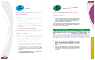 4242
REFLEXIONAMOS SOBRE NUESTRO ENTORNO
TRABAJO INDIVIDUAL
1. A nuestro alrededor existen muchos elementos que nos
muestran cómo funciona el planeta Tierra y la manera en que
está involucrada nuestra vida. Con base en mis conocimientos
previos, explico lo siguiente:
a. ¿De dónde surgirá el magma que sale de los volcanes?
b. ¿Cuál es la relación existente entre el agua del río y la de
los océanos?
c. ¿Qué conozco sobre el efecto invernadero?
NUESTRO MUNDO ES UN GRAN SISTEMA VIVO
TRABAJO EN PAREJAS
2. Existe una teoría llamada el “El efecto mariposa”, la cual
plantea que cada fenómeno que ocurre en nuestro planeta
afecta a todo en general y que hasta el vuelo de una mariposa
puede ocasionar cambios en algún lugar de la Tierra.
Teniendo en cuenta lo anterior, respondemos según nuestros
conocimientos previos:
a. ¿Qué sucederá en el centro de nuestro planeta?, ¿cómo
podrá afectar esto a los que vivimos sobre la superficie?
b. Si todo funciona como un gran sistema, ¿qué podrá
suceder si acabamos con las especies nativas de algún
lugar de nuestro planeta?, ¿podrá afectar a otros lugares?,
¿por qué?
c. Socializamos ambas actividades con el profesor con el fin
de analizar nuestros saberes previos.
Vivencia
6°-Unidad1-Guía3
43
Fundamentación Científica
LA INCERTIDUMBRE POR NUESTRO ORIGEN
TRABAJO EN EQUIPO
1. Leemos con mucha atención los principales postulados sobre
el origen de nuestro planeta. Existen algunas palabras que
pueden ser desconocidas, buscamos su significado en el
diccionario para aclarar nuestras dudas.
En la actualidad, existen teorías diferentes para explicar la manera
cómo surgió nuestro planeta. Las estudiaremos a continuación, a
través del siguiente cuadro comparativo:
Teoría naturalista o evolucionista Teoría catastrofista
Nuestro planeta procede, o se formó, de una
gran nebulosa, al igual que todo el Sistema
Solar.
Por fuerza de la gravedad, los planetas
constituyen sistemas solares, estos últimos
tienen un sol como eje o centro.
El Sistema Solar surgió por el choque entre
dos estrellas, tal choque liberó gases que,
posteriormente, dieron lugar a los planetas.
La liberación de estos gases incidió en la formación
de las órbitas de los planetas, incluido la Tierra.
2. Después de ver los puntos fundamentales del cuadro
comparativo y de aclarar términos desconocidos, solicitamos
ayuda a nuestro profesor para comprender mejor ambas
posturas.
3. Con el fin de graficar el origen de nuestro planeta y del Sistema
Solar en general, elegimos una de las dos teorías (naturalista
o evolucionista y catastrófica) y elaboramos un dibujo que la
represente.
 