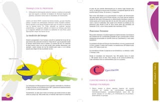 76
Los habitantes de Mesopotamia fueron grandes matemáticos, dividieron
el día en 24 horas, la circunferencia en 360°, cada hora en sesenta minutos
y cada minuto en sesenta segundos.
Actualmente, se sabe que el día es el tiempo que tarda la tierra en girar
sobre su propio eje. Para medir esto, el método más exacto es observar
Figura 3: El reloj de sol.
76
TRABAJO CON EL PROFESOR
1. Utilizando la información anterior vamos a realizar un ejemplo
que nos ayude a calcular la longitud de diversos lugares del
planeta, tomando como base el meridiano de Greenwich.
Junto a la hora GMT, existen las horas locales, ya que muchos
países -excepto los demasiado extensos como Estados Unidos-
hacen ajustes a los husos horarios para que en todo su territorio
rija la misma hora. En Chile, además se realizan ajustes
estaciónales, el segundo sábado de marzo se retrasa una hora
y el segundo sábado de octubre se adelanta en una hora, para
aprovechar mejor las horas de luz.
La medición del tiempo
Desde la antigüedad, el ser humano calculó la cantidad de horas de luz
que tenía el día, para esto inventó el “reloj de sol”, que le permitía medir
el tiempo transcurrido entre la salida y la puesta del Sol. No obtenían
la hora exacta como con un reloj actual, pero podían determinar, por
ejemplo, cuánto tiempo de luz les restaba para cazar o si se debían
apurar para llegar de día al poblado vecino.
6°-Unidad1-Guía5
77
el paso de una estrella determinada por el mismo lugar durante dos
veces. La diferencia exacta entre la primera y la segunda aparición de la
estrella tarda 23 horas, 56 minutos y 4 segundos.
Para evitar dificultades se ha generalizado el empleo del denominado
día solar medio, que es de 24 horas exactas y es el que marcan nuestros
relojes.Se dice que el Sol pasa por un determinado meridiano cuando lo
vemos pasar por el punto más alto de ese día. Este punto se denomina
cenit y marca el mediodía. Éste surgió de la división acordada por los
gobiernos para dividir el día en doce horas antes del meridiano de
mediodía (A.M.) y doce horas pasado este meridiano (P.M.).
Posiciones Terrestres
Parapoderorientarseylocalizarlugaresenelgloboterrestre,loshumanos
han establecido las coordenadas geográficas que corresponden a líneas
imaginarias proyectadas en sentido norte-sur (meridianos) y este-oeste
(paralelos).
LosparalelosdividenalaTierraendoshemisferios:elnorteoseptentrional
y el sur o austral. A partir del Ecuador, se establecieron 90°hasta el polo
norte y 90° hasta el polo sur.
Los meridianos dividen el planeta en los hemisferios: occidental u oeste
y oriental o este.
Desde el meridiano de Greenwich, hay 180 grados hacia el oeste
y 180 grados hacia el este. Esto porque al ser semicircunferencias,
cada meridiano tiene un antimeridiano que es su opuesto.
Ejercitación
CONSTRUYAMOS EL SABER
TRABAJO EN PAREJAS
Ahora vamos a ubicar algunos lugares del mundo
teniendo en cuenta las coordenadas geográficas
(meridianos-longitud, paralelos-longitud), para ello me
puedo apoyar en un atlas y la orientación de mi profesor,
observamos el ejemplo:
1.
 
