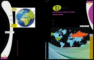 78
Aprender a ubicarnos nos servirá para comprender las maneras en que
funcionan los lugares del planeta y como, a pesar de nuestras semejanzas,
tenemos modos de organizar nuestra vida de forma diferente.
Utilizo un mapamundi o un globo terráqueo para establecer las
coordenadas geográficas aproximadas de:
 Bogotá (Colombia).
 Toronto (Canadá).
 Bruselas (Bélgica).
 Sídney (Australia).
 Pekín (China).
 Bamako (Malí).
 New York (Estados Unidos).
 Buenos Aires (Argentina).
¿Cómo situarnos en el espacio? Latitud y Longitud
Latitud
Latitud Norte
Latitud Sur
Círculo polar
ártico60°N
66°5’N
Trópico de
Cáncer
23°5’N
Trópico de
Capricornio
23°5’N60°S
40°N
40°S
20°N
20°S
0°0
Es la distancia desde
un punto cualquiera de
la Tierra al ecuador
Longitud
Es la distancia desde un
punto cualquiera de la
Tierra al meridiano 0°
60°O
40°O
20°O 20°E 40°E
60°E
0°
Figura 4: Coordenada geográficas
Fuente: https://lirianoantonio.
blogspot.com
79
Aplicación
CONSULTEMOS LA HORA EN EL MUNDO…
TRABAJO INVIDUAL
Teniendo en cuenta lo comprendido en la
Fundamentación Científica, realizaré la siguiente actividad:
 Ubico en el mapa las siguientes capitales del mundo: París,
Moscú, Santiago, Tokio, Beirut.
 Si en Bogotá son las 20 horas, es decir, las 8 p.m, ¿qué hora
será en las ciudades mencionadas anteriormente?
Figura 5: mapa de husos horarios.
Fuente: lacomunidad.elpais.com
6°-Unidad1-Guía5
1.
 