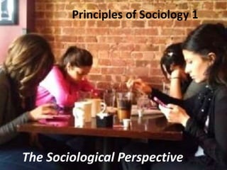 Principles of Sociology 1
The Sociological Perspective
 