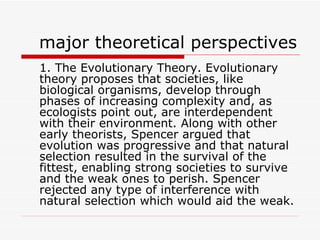 major theoretical perspectives ,[object Object]