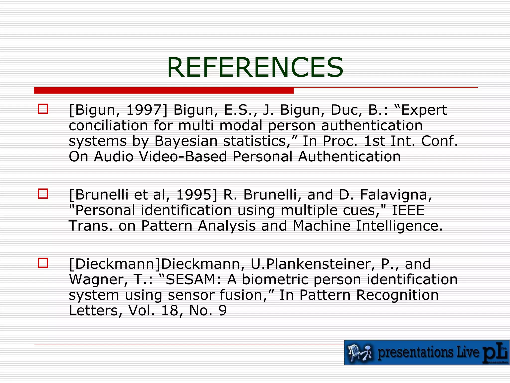 1 spattern matching using biometric techniques