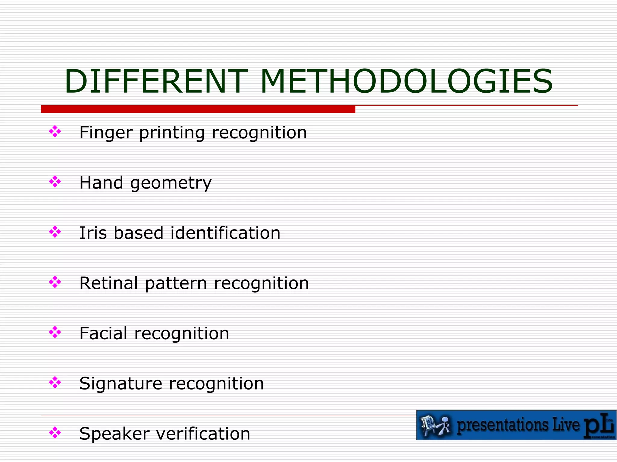1 spattern matching using biometric techniques