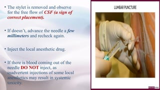 Cs Injection Anesthesia 1 SPINAL ANESTHESIA anatomical background and technique | PPTX