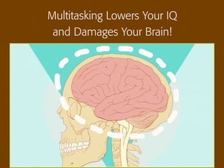 Multitasking Lowers Your IQ
and Damages Your Brain!
 