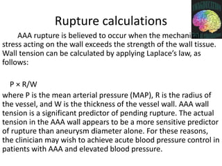 Abdominal Aortic Aneurysms | PPTX