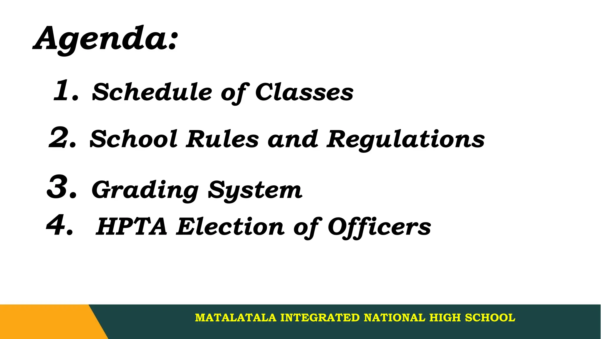 HPTA-9 Officers Meeting 2024: Homeroom Summary and Roles - Studocu