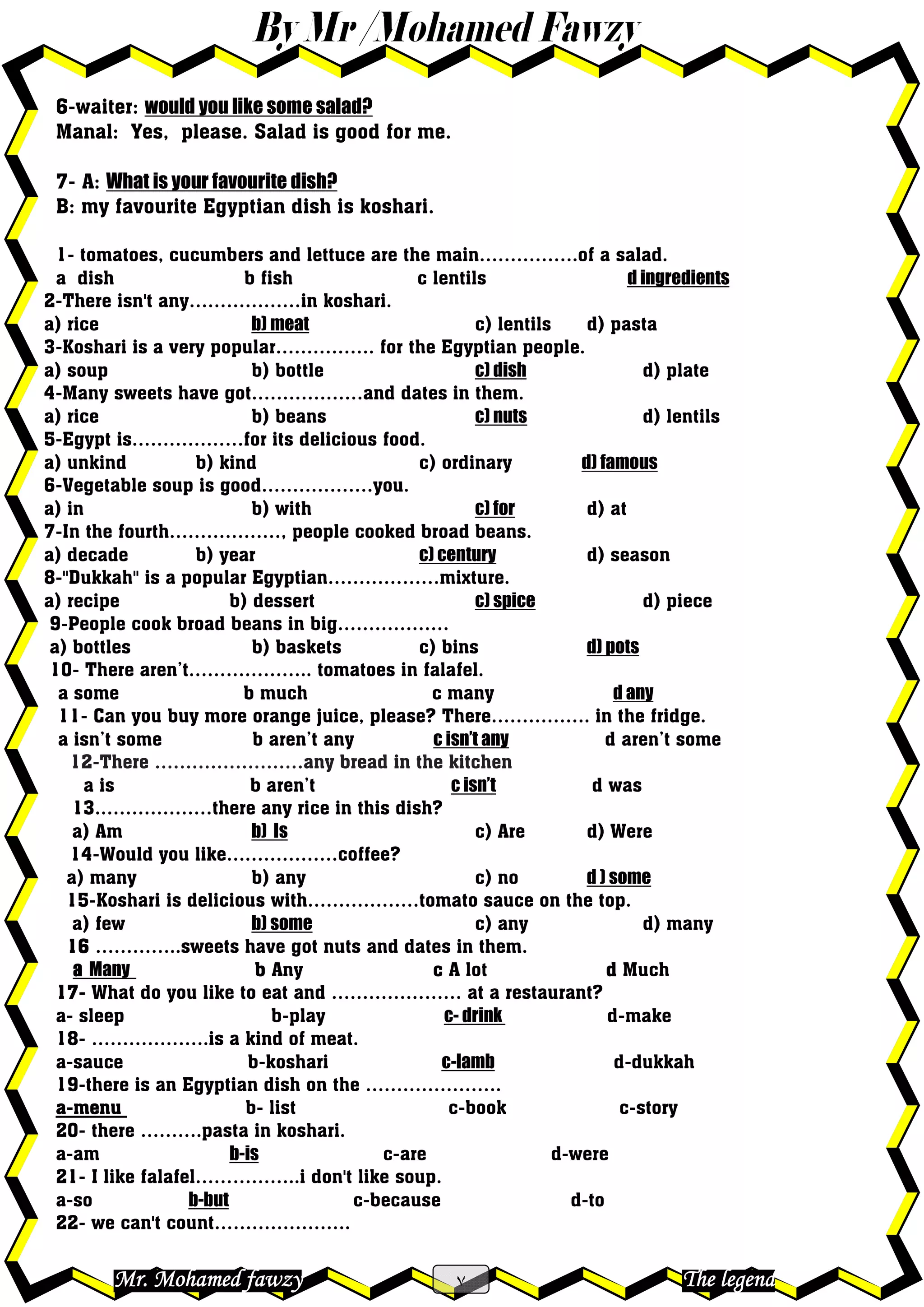 1st Preparatory English Term 2 Final Revision Pdf