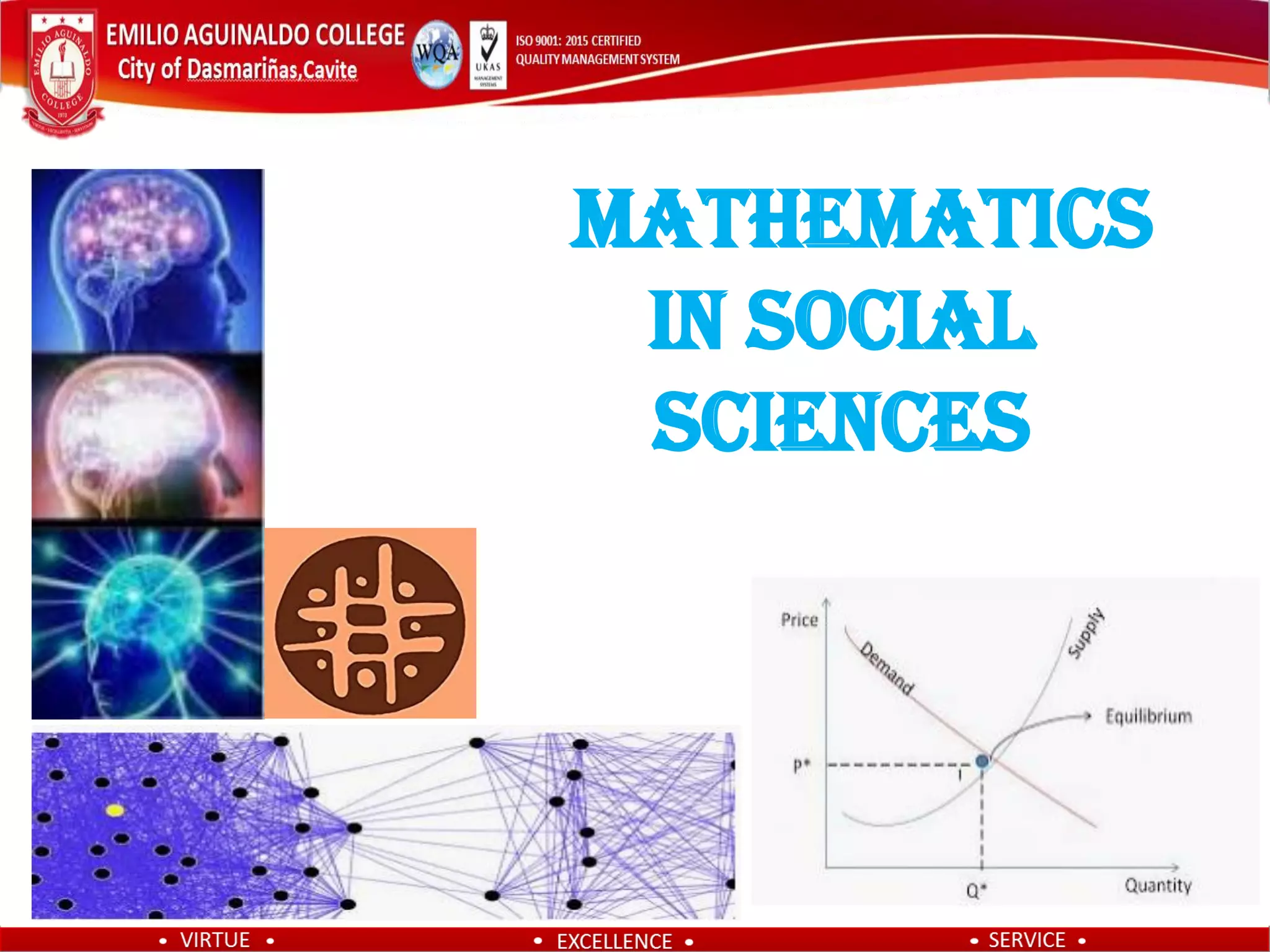 Mathematics
IN Social
Sciences
 