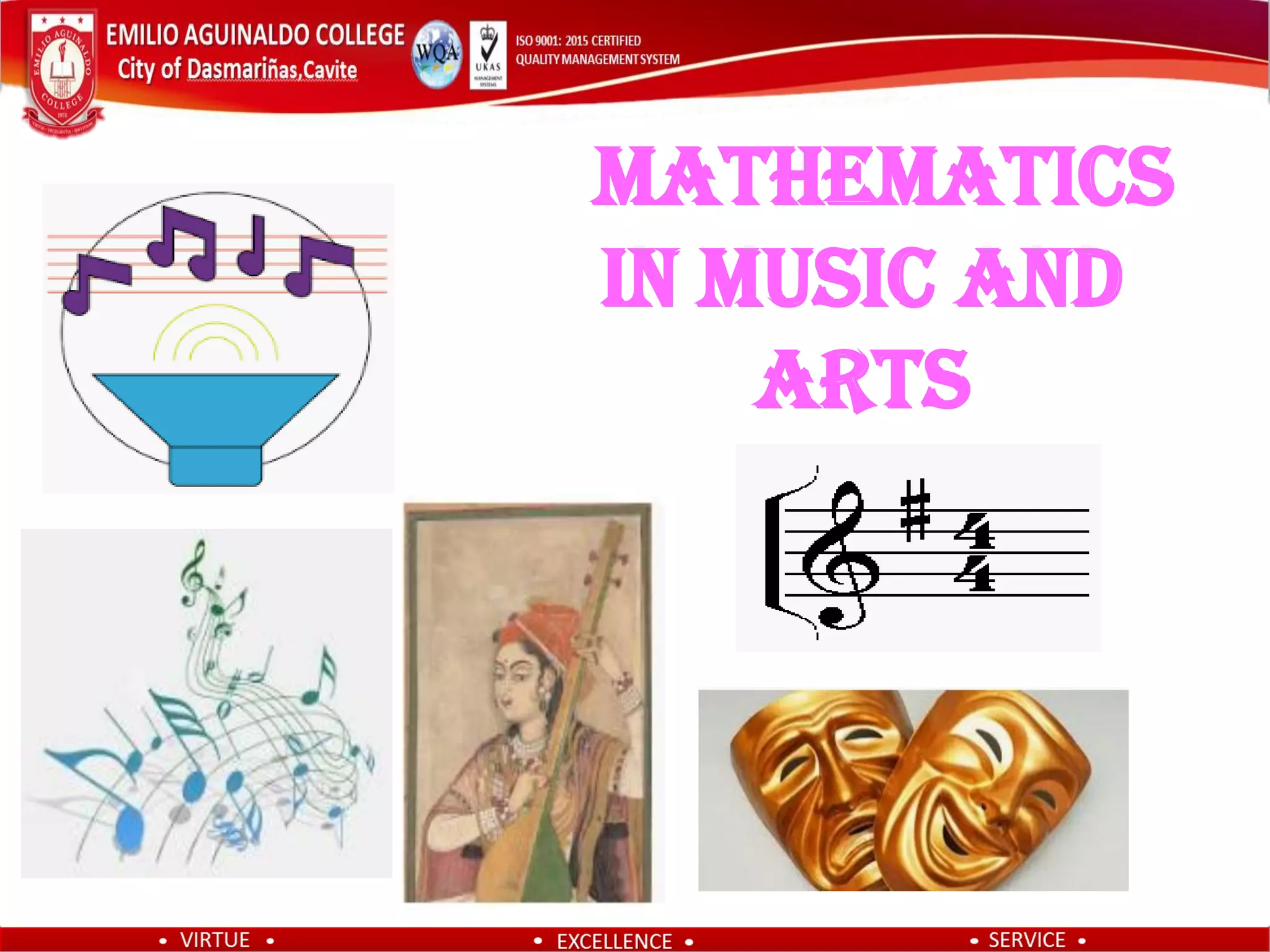 Mathematics
IN Music and
ARTS
 