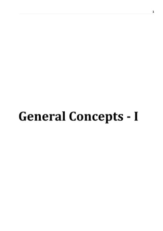1
General Concepts - I
 