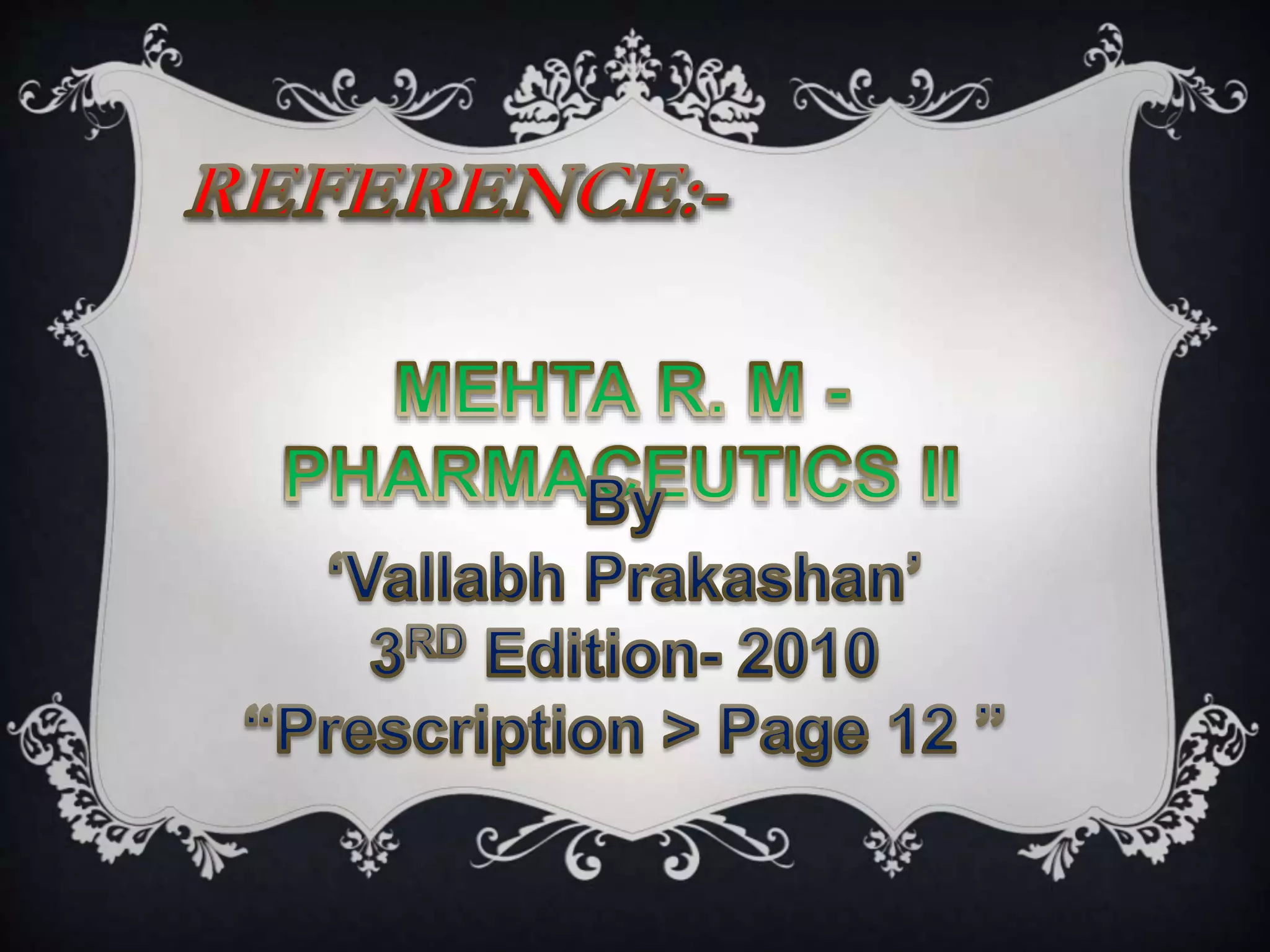 Errors in a Prescription