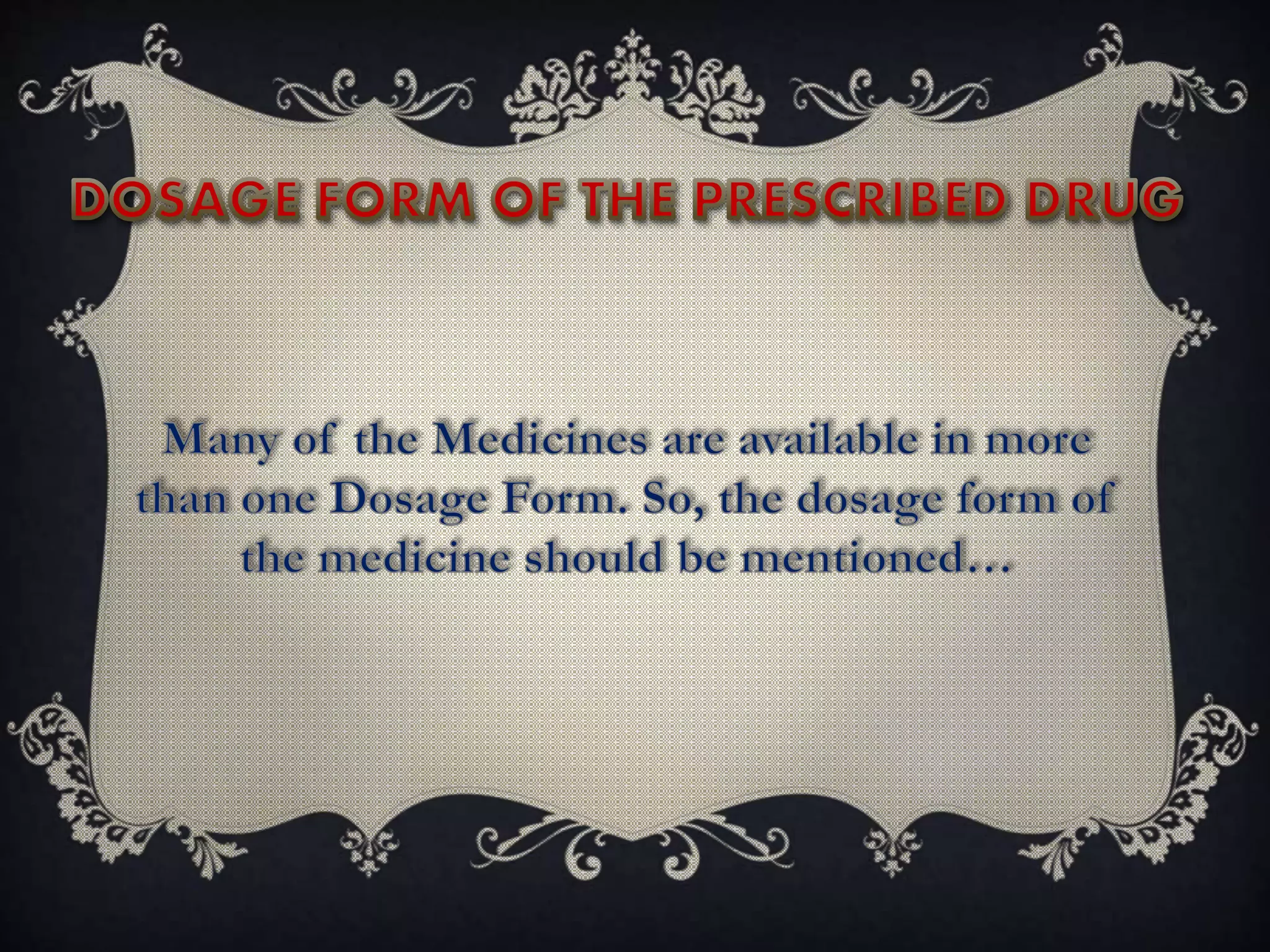 Errors in a Prescription