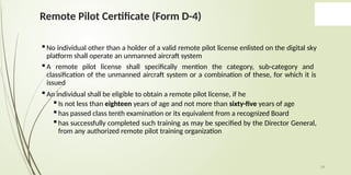 Remote Pilot License Example 1)Stake holdering & their Laws ,Drone Rules 2021.pptx