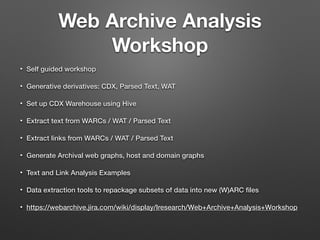 Analyzing Web Archives | PDF