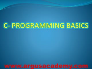 C programming basics | PPT