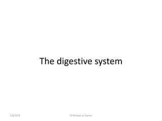 The digestive system
7/8/2019 Dr.Misbah-ul-Qamar
 