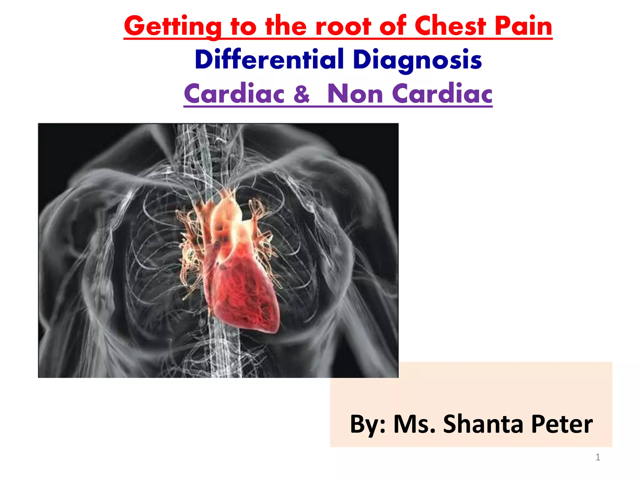 Chest Pain Differential Diagnosis PPT