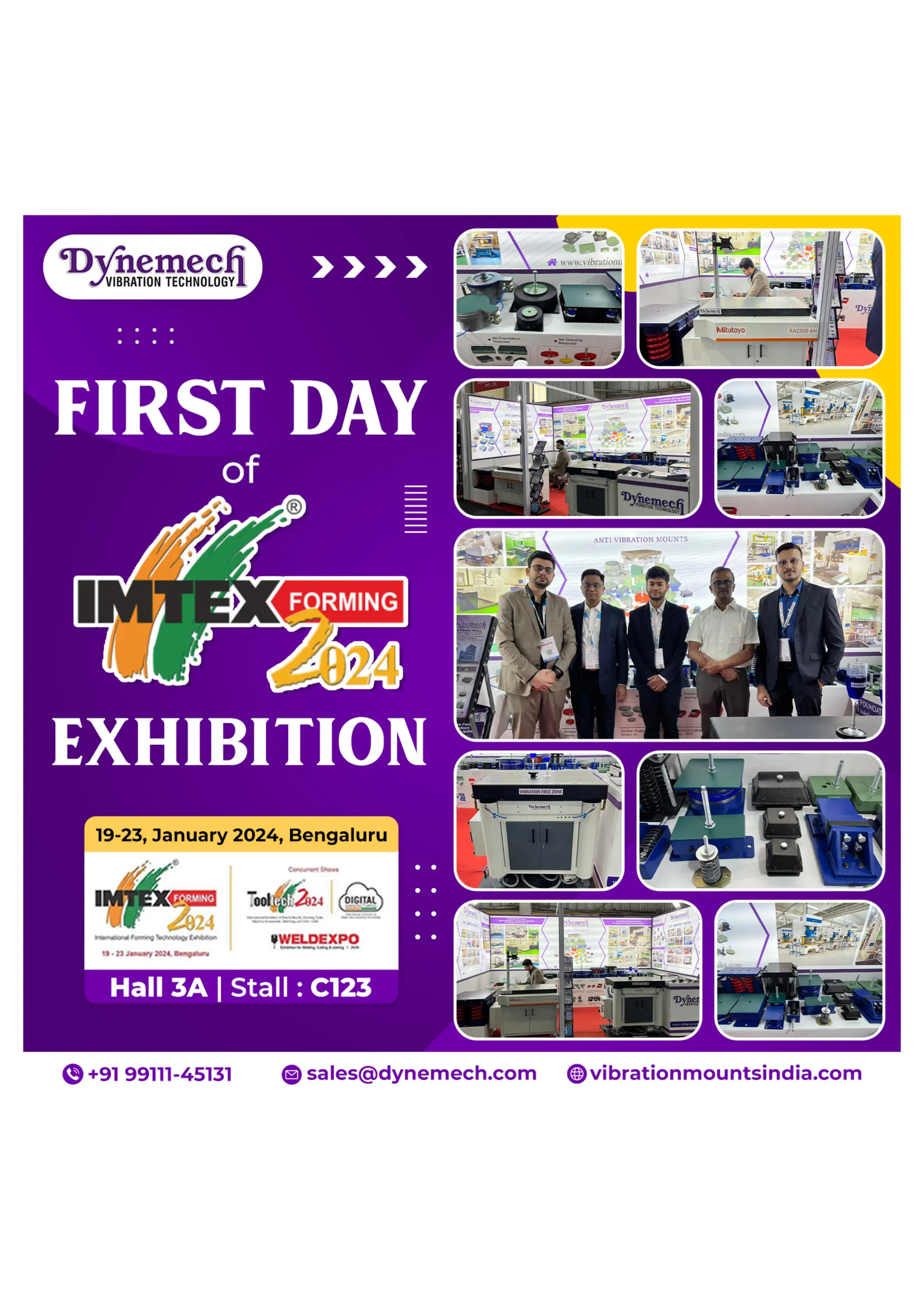 Snapshot of Dynemech team at IMTEX 2024, sparking new excitement! PDF
