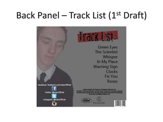 Back Panel – Track List (1st Draft)