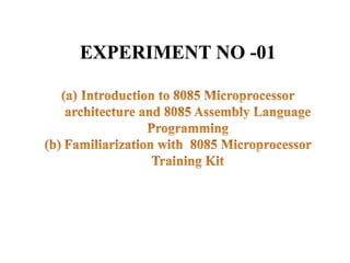 EXPERIMENT NO -01
 