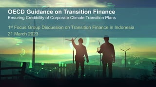 OECD Guidance on Transition Finance
Ensuring Credibility of Corporate Climate Transition Plans
1st Focus Group Discussion on Transition Finance in Indonesia
21 March 2023
 