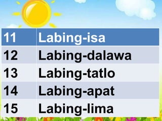 Labing 1st Grading- reading and writing numbers into numerals 1-100math week 6 ...