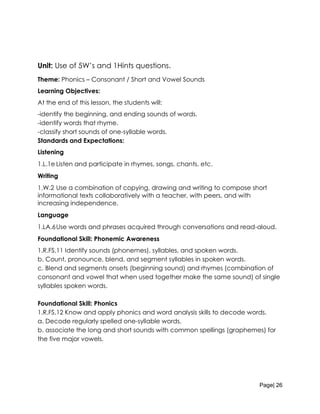 1st grade english module pdf