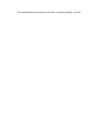 Paano napahahalagahan ang kaugnayan ng daynamiks sa damdaming ibinibigay ng musika.
 