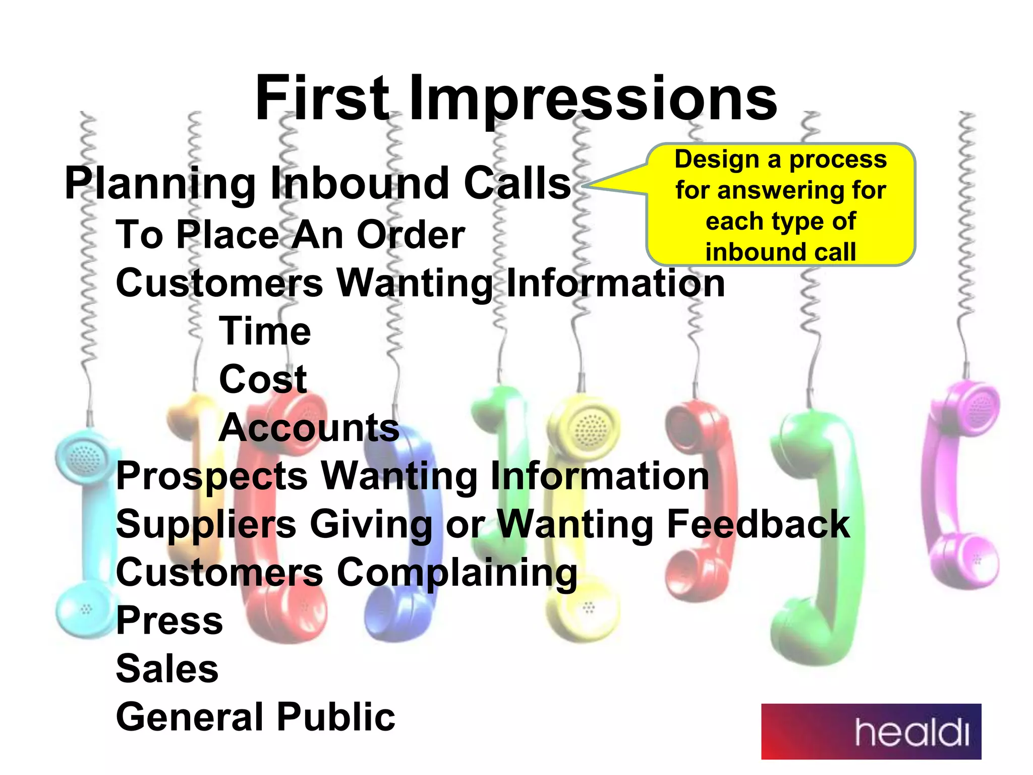 Calling First Impression Tips to Make a Great 1st Impression on the Phone | PPTX