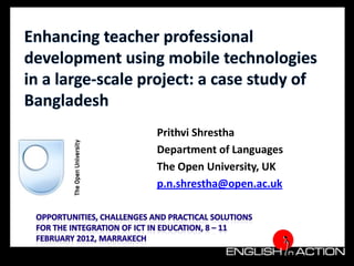 Prithvi Shrestha
Department of Languages
The Open University, UK
p.n.shrestha@open.ac.uk
 