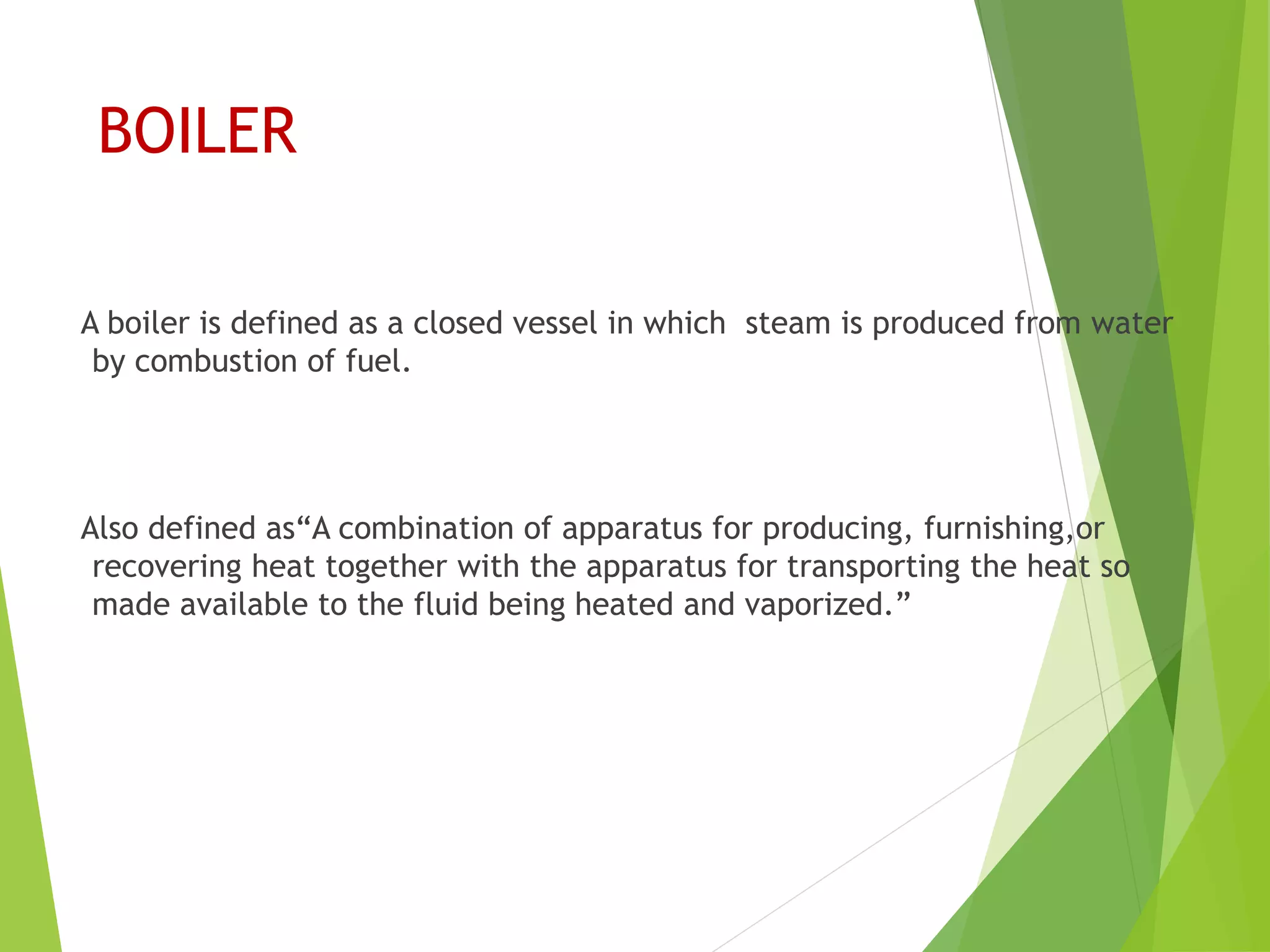 boiler & classification of boiler | PPTX