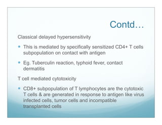 Incompatible Cells Types of Immunity and cells | PDF