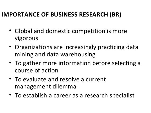 importance of business research summary