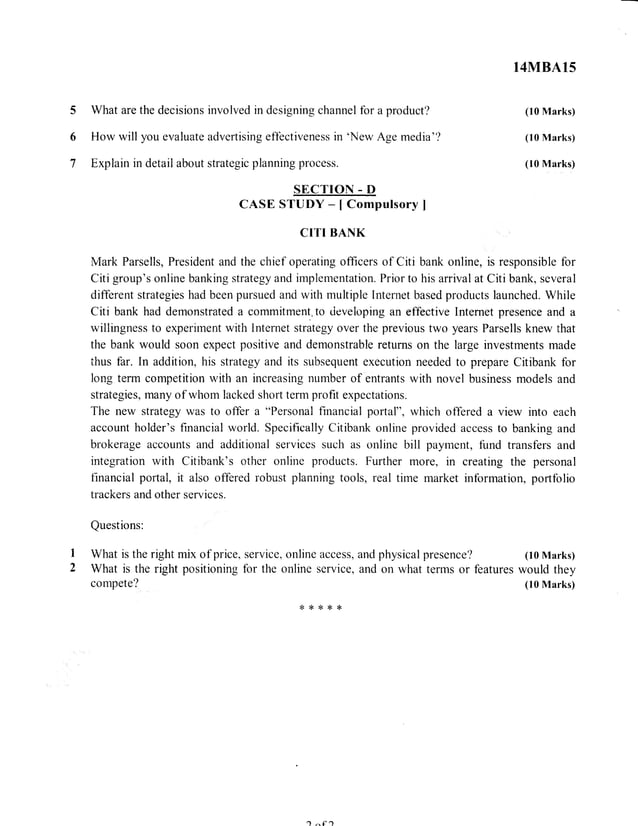 1st Semester MBA (Jun-2016) Question Papers | PDF